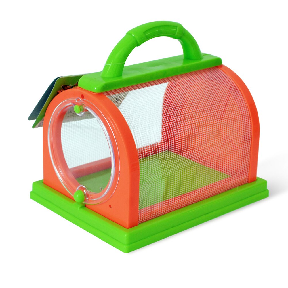 Criança crianças inseto bug gaiola com pinças e lupa bug kit captura quintal exploração critter brinquedo observatie experimento: B