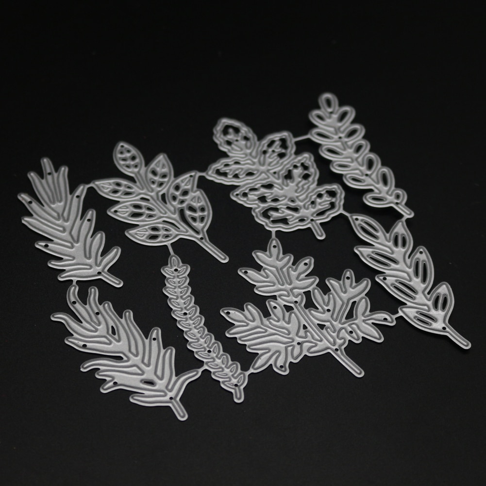 8 stuks bloem bladeren metalen stansmessen Plakboek Craft Sterft Wenskaarten maken 3D Stempel DIY Foto Decoratie embossing