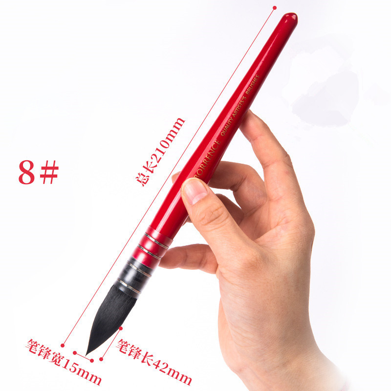 Penna per acquerello penna per Mocio penna per pittura professionale dipinta a mano penna per scoiattolo linea di ganci a punta impostato di pennelli per acquerelli: 08