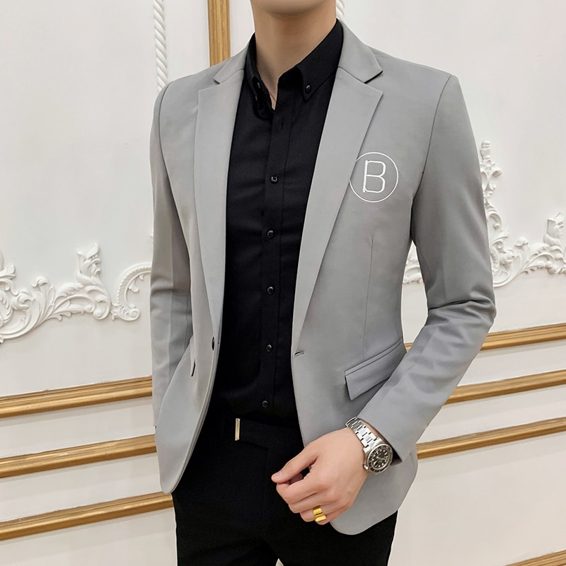 Kirjekirjonta miesten takki slim fit hihainen pieni puku veste puku homme bleiseri maskuliino mies bleiseri hombre miesten bleiserit