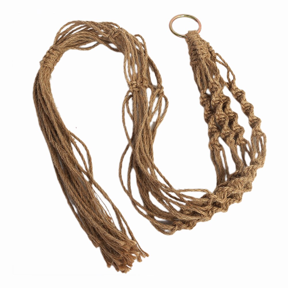 Handcrafted Hanging Rope Basket Plant Braided Hanger Pot Hemp Rope Flower Pots For DIY Garden Green Greening House Decoration