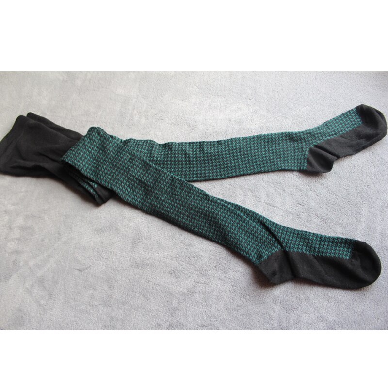 Women Houndstooth Patterned Cotton Pantyhose Spring &amp; Autumn Footed Tights