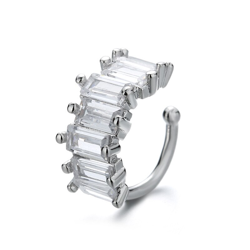 A Girl' 1 Piece Metal Ear Cuff Clip Cross Clip On Piercing Earrings for women Korea Jewelry Femme Cartilage Earcuffs: 6