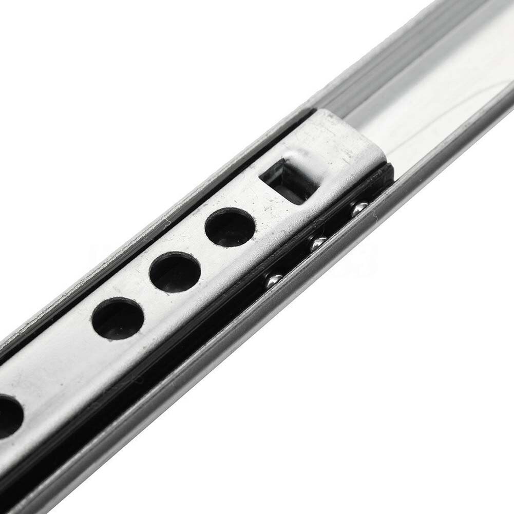 Micro Drawer slide Ball Guide Two Sections 17mm Wide Steel Fold Drawer Steel Ball Slide Rail Furniture Hardware Fittings