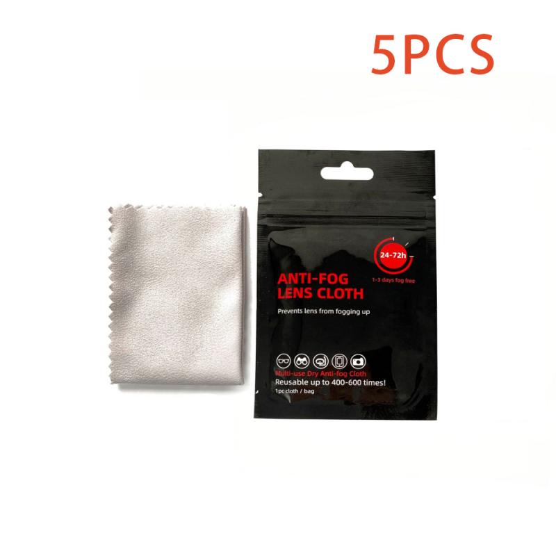 Paño antiniebla seco, tela multiusos antiniebla, para lentes de vidrio, fibra de mar, evita que la lente se empañe, 1/2/5 Uds.: 5PCS