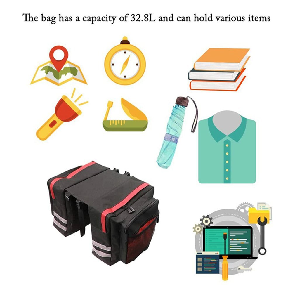 Achterlichten Seat Storage Praktische Mountainbike Bagagedrager Pouch Waterdichte Fiets Fietstas Zadel Duurzaam Reizen