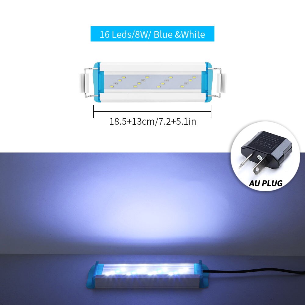 Super Slim LEDs Aquarium Lights Clip-on LED Plants Grow Light Aquatic Freshwater Lamps Waterproof Lamp For Fish Tanks 18-71CM: SZD-L20BW-AU