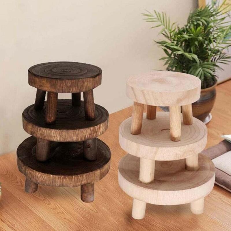 Banc en bois pour plantes à fleurs, support de Pot de fleurs, étagère d&#39;affichage succulente de jardin intérieur et extérieur, support de Base, tabouret en bois