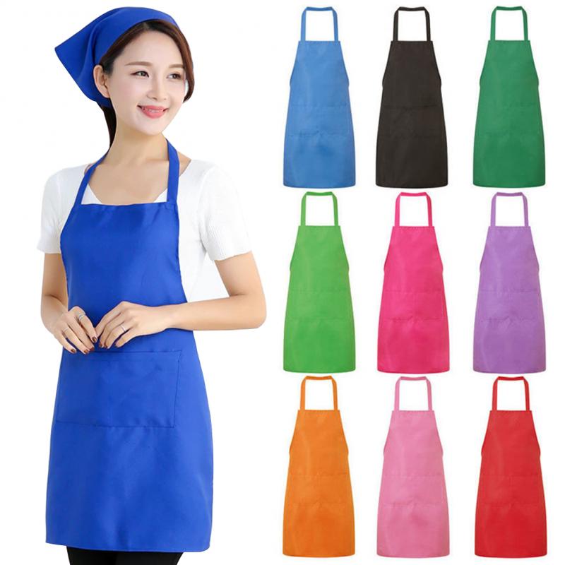 Delantal de cocina Unisex, mantel de 9 colores para trabajo de Catering, Barista, barman, Chef, barbacoa, uniforme de Catering, 1 ud.