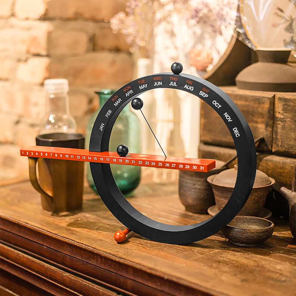 2022 Creatieve Magnetische Bal Klok Perpetual Muur Kalender Novelty Home Decor Europese Stijl Woonkamer Slaapkamer Ornamenten