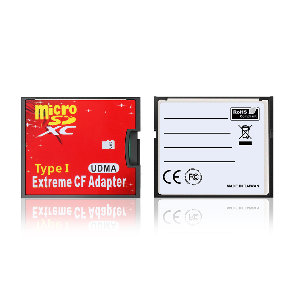 Rocketek Micro SD TF para CF/SD Conversor Adaptador de Leitor de Cartão de Memória MicroSD SDHC para Compact Flash Tipo I