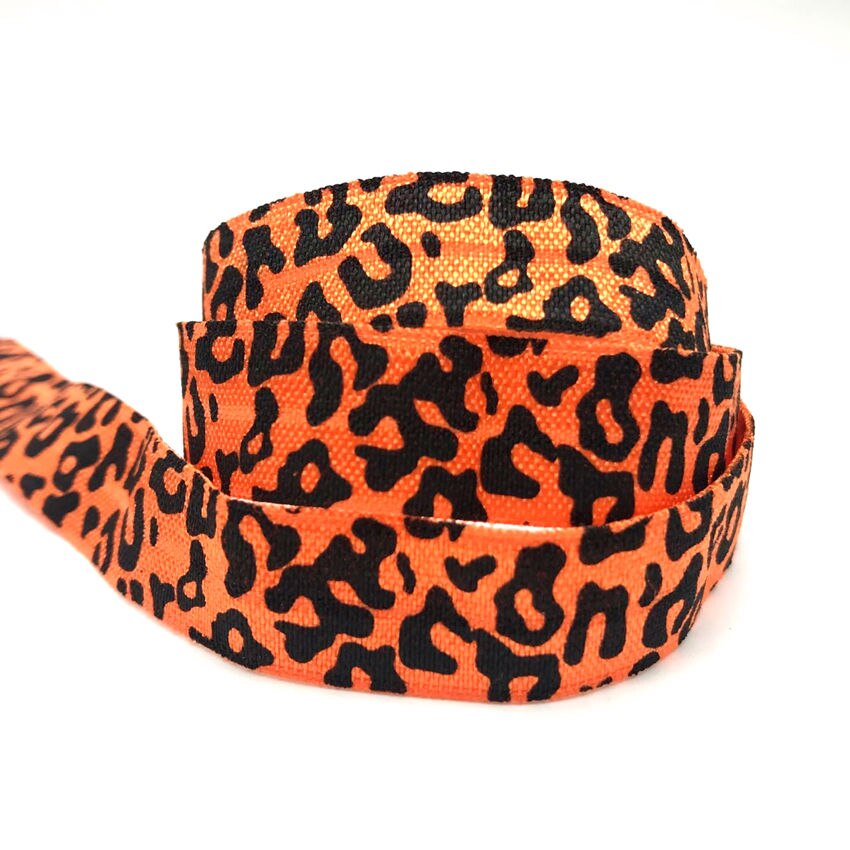 Cinta de 10y 15mm con estampado de leopardo, lazo elástico para el pelo de costura Diy, accesorio de embalaje: P287