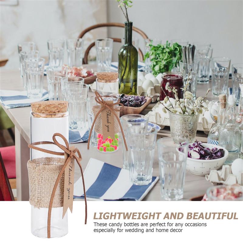 5Pcs Unique Decorative Glass Candy Bottle Candy Bottle Storage Bottle for Home Party