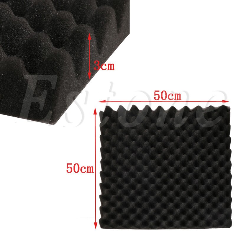 50x50x3cm Acoustic Soundproof Sound Stop Absorption Pyramid Studio Foam Sponge