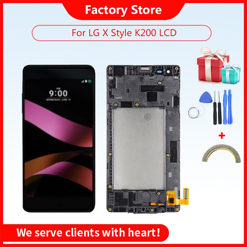 AAA LCD For LG X Style K200 K200DS K200F F740 LS676 LCD Display Touch Screen Digitizer Assembly with Bezel Frame