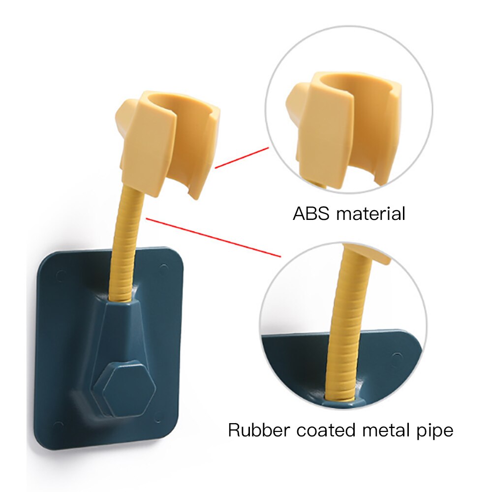 Adjustable Waterproof Shower Head Holder Adhesive Stick Wall Mounted Bath Holder Shower Head Sprinkler Base