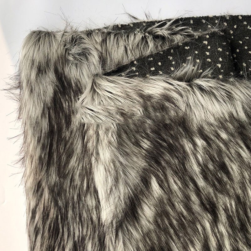 Faux Fur Lichtgrijs Jacquard Pluche Bontkraag Stof: Default Title