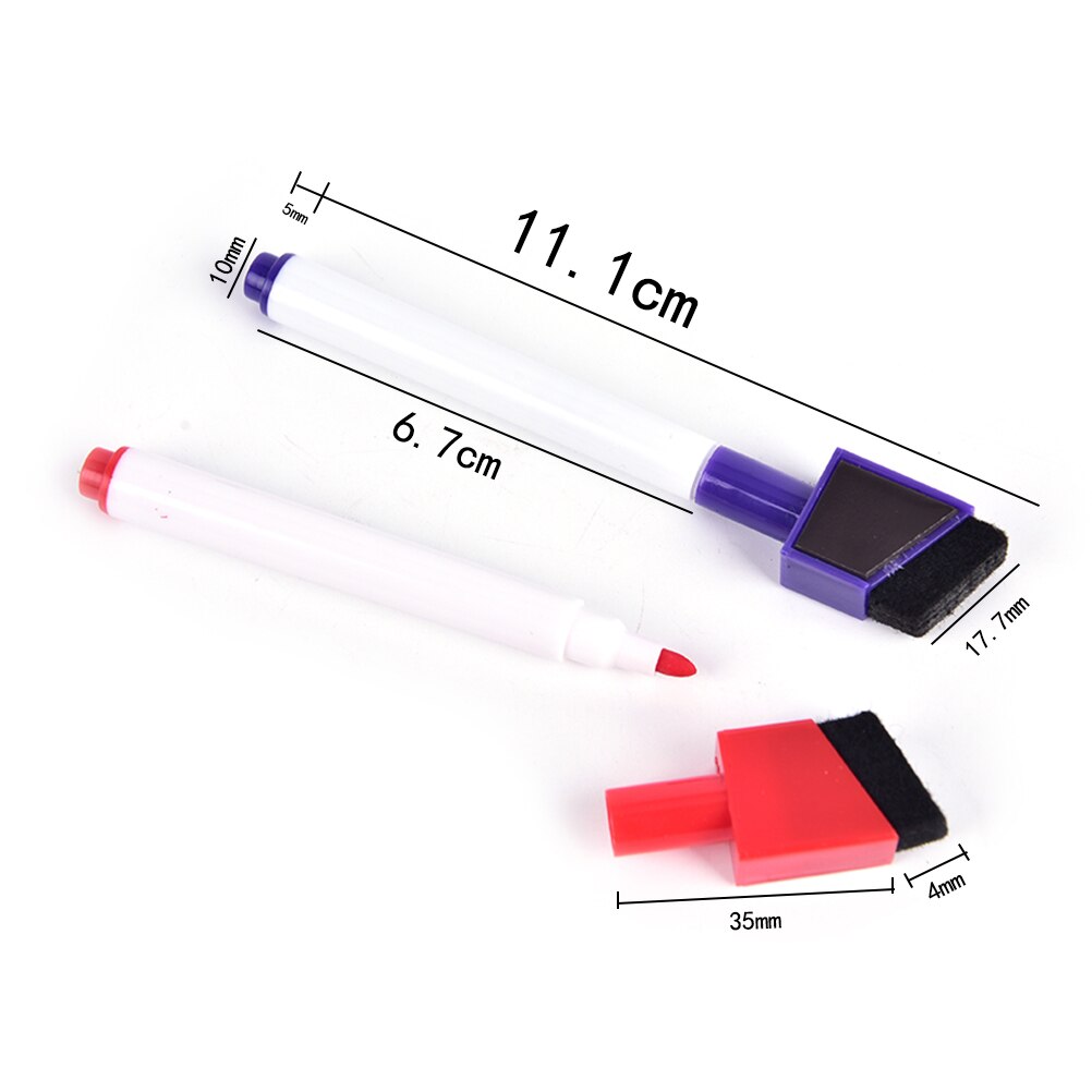 5 Stks/partij Magnetische Whiteboard Pen Uitwisbare Droog White Board Markers Magneet Ingebouwde Gum Kantoor Schoolbenodigdheden Willekeurig