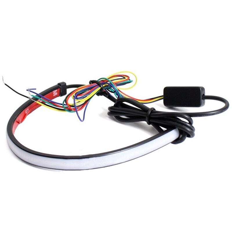 LED Strobe Tail Brake Flowing Turn Signal Red & Amber Light DC12~24V Switchback 30cm Motorcycle 1pc Brand