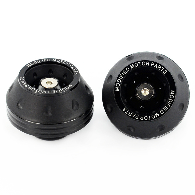 Protector Universal contra choques para motocicleta, Protector de horquilla delantera de aluminio, protección para rueda de motocicleta, deslizador de tapa contra choques, 2 uds.: Transparente