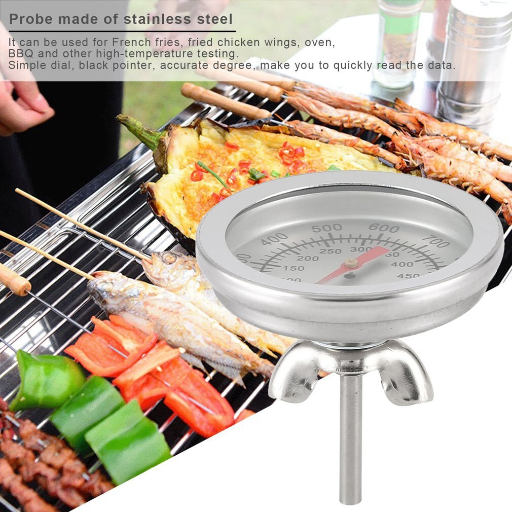 50-500C Rvs Bbq Barbecue Roker Grill Thermometer Temperatuurmeter Leshp Stuk 0.05Kg (0.11lb.)
