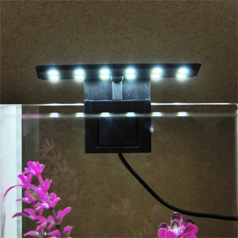 220V 6W LED Aquarium Light Fish Tank 5730 LED Light Aquatic Plant Grow Lighting Waterproof Clip-on Lamp EU Plug#