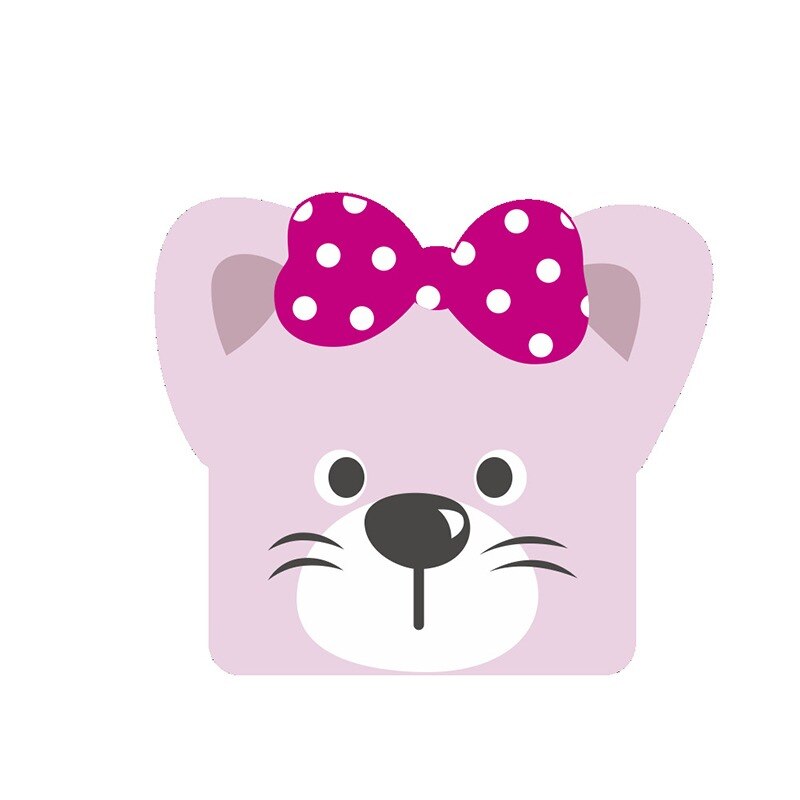 3Pc Carton Cute PVC Home Decor Switch Stickers Wall Decal Sticker Light Kawai Pink Mouse Animal Home Decal Murla Decoration: 3