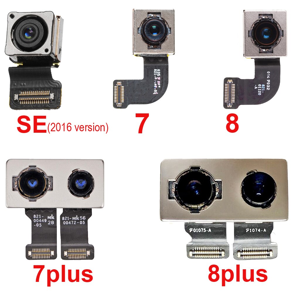 1 pces voltar câmera traseira com flash módulo sensor cabo flexível para iphone 5 5S 5c se 6s 7 8 plus câmera traseira com testado bem