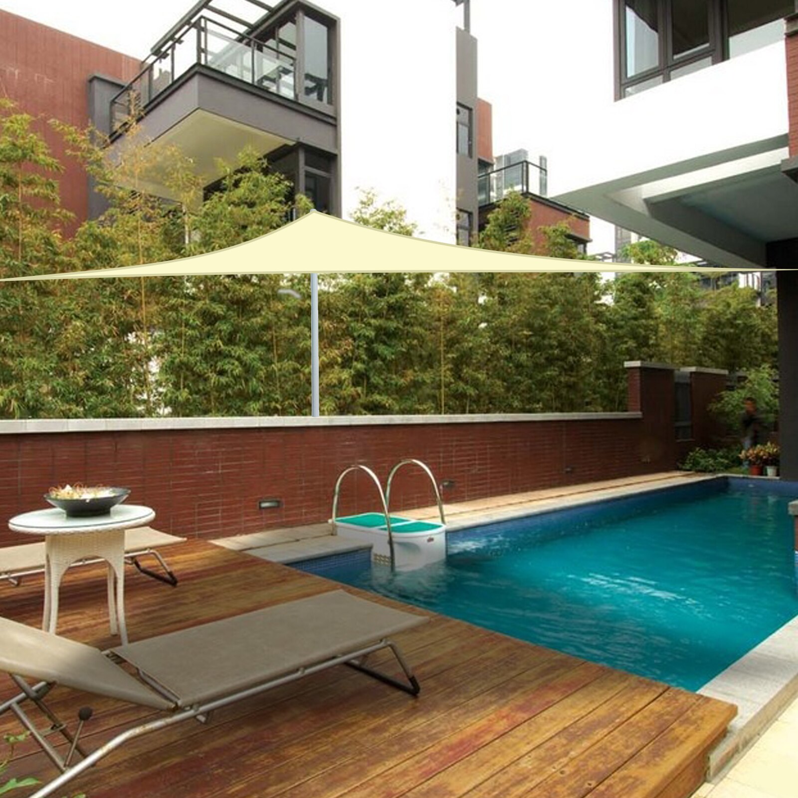 Waterproof Canopy Sun Shelter Triangle Sunshade Outdoor Canopy Garden Patio Pool Shades Sail Awning Camping Shade Cloth Anti-UV