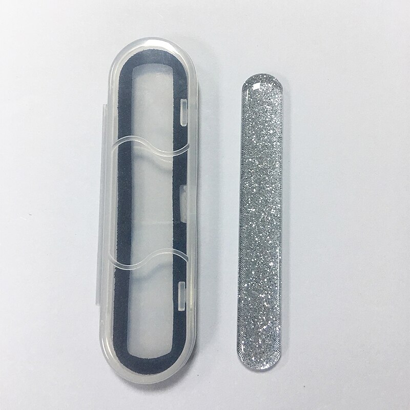 9/12 cm farverige slibende nanoglas neglefil polerede manicure-filer: Sølv -9cm