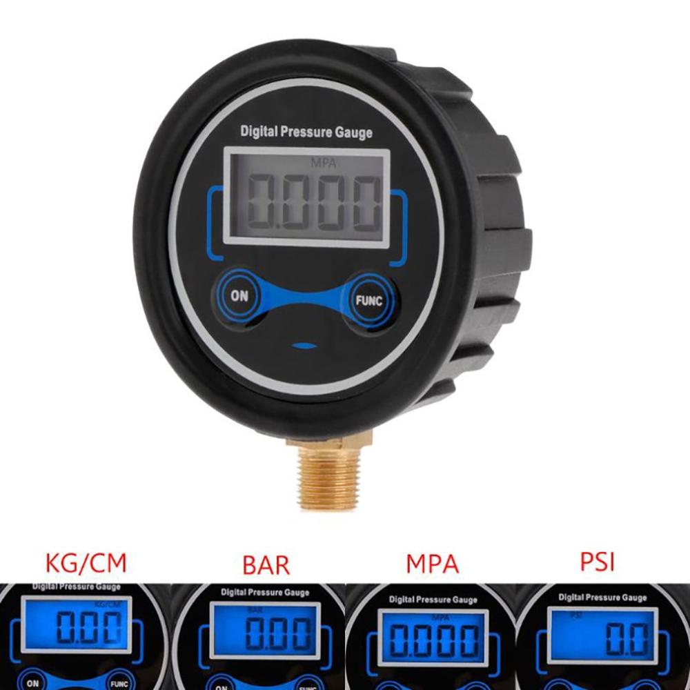 1/8NPT Digitale Display Hoofd Luchtdruk Meter Bandenspanning Digitale Manometer Zuiver Koper Joint
