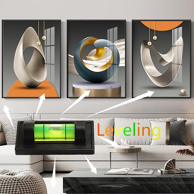 4Pcs Magnetic Bubble Levels For Leveling Phonograph,Camera, Tripod, Machines, Spirit Level Measuring Tools (Magnetic)