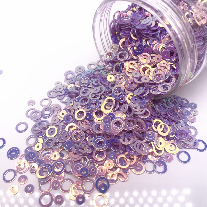 Paillettes multicolores 4-6mm, 15g environ 1200 pièces/paquet, mélange multiple, paillettes colorées, plates, rondes, amples, couture artisanat de mariage, accessoires de vêtement pour femmes: 04