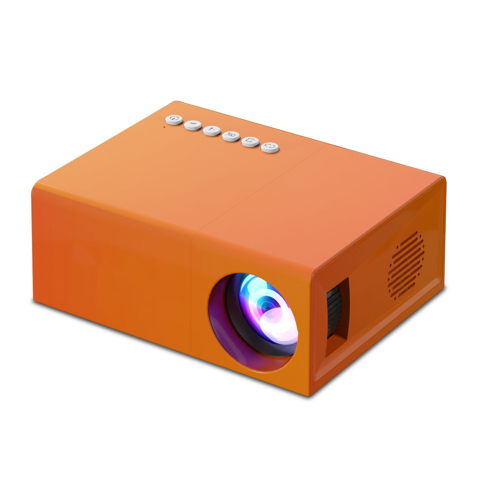 Salange YG300 Mini LED Projector Yg300 Upgraded Version 600 lumen 320x240P HDMI-compatible USB Audio Home Media Player Beamer: Color5 / UK Plug