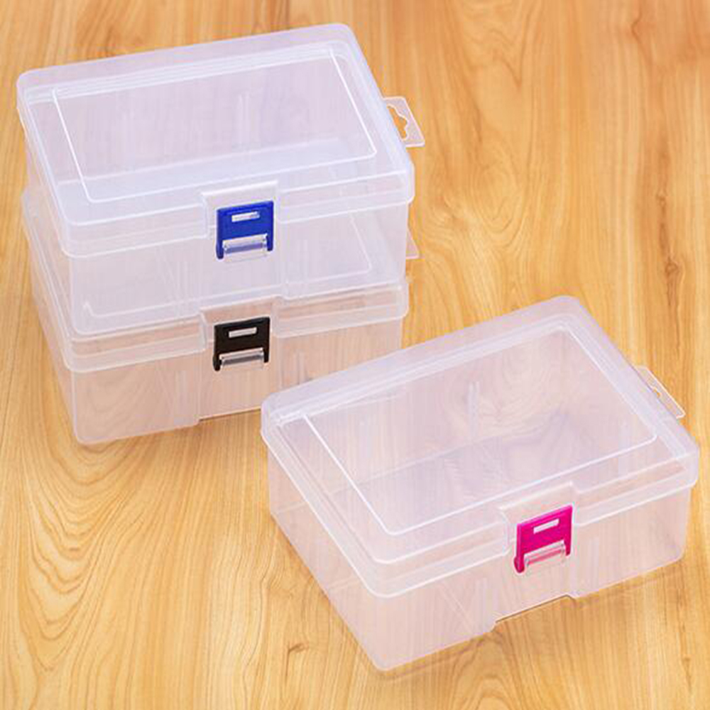 Multipurpose Empty Utility Box Plastic Polypropylene Pencil Box With Lid Snap Closure Transparent Storage Pencils Pens Organizer