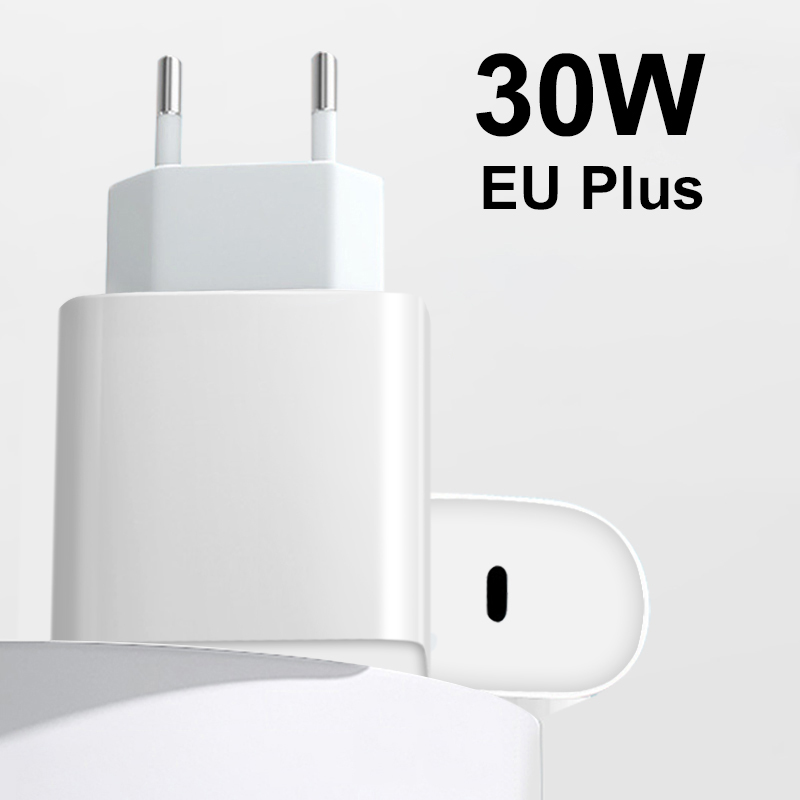 Cargador rápido PD3.0 de 30W para iPhone 11, 13, 12, 14 Pro Max XR XS SE 8 Plus, Cable USB C de carga rápida, accesorios para cargadores de teléfono: CH