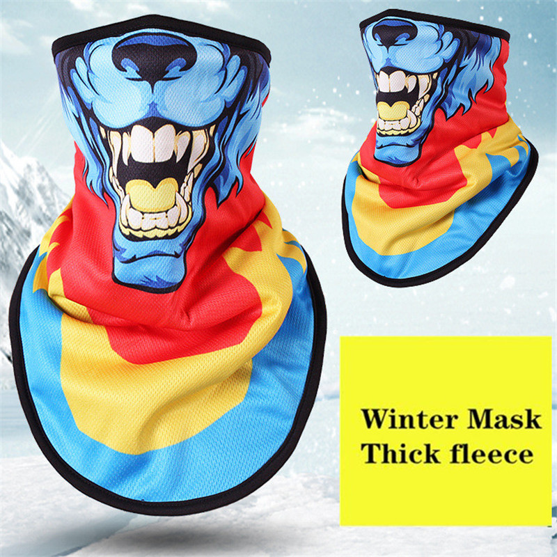 Winter Fleece Ski Scarf . Cycling Snowboard Bandana Headwear Mask Neck Triangle Thicken Warm Windproof Women Men Funny Bibs