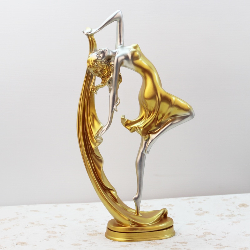 GAOBEI Beautiful Dancing Girl Home Decoration Accessories Statue Sculpture Resin Desktop Crafts Statues For Decoration