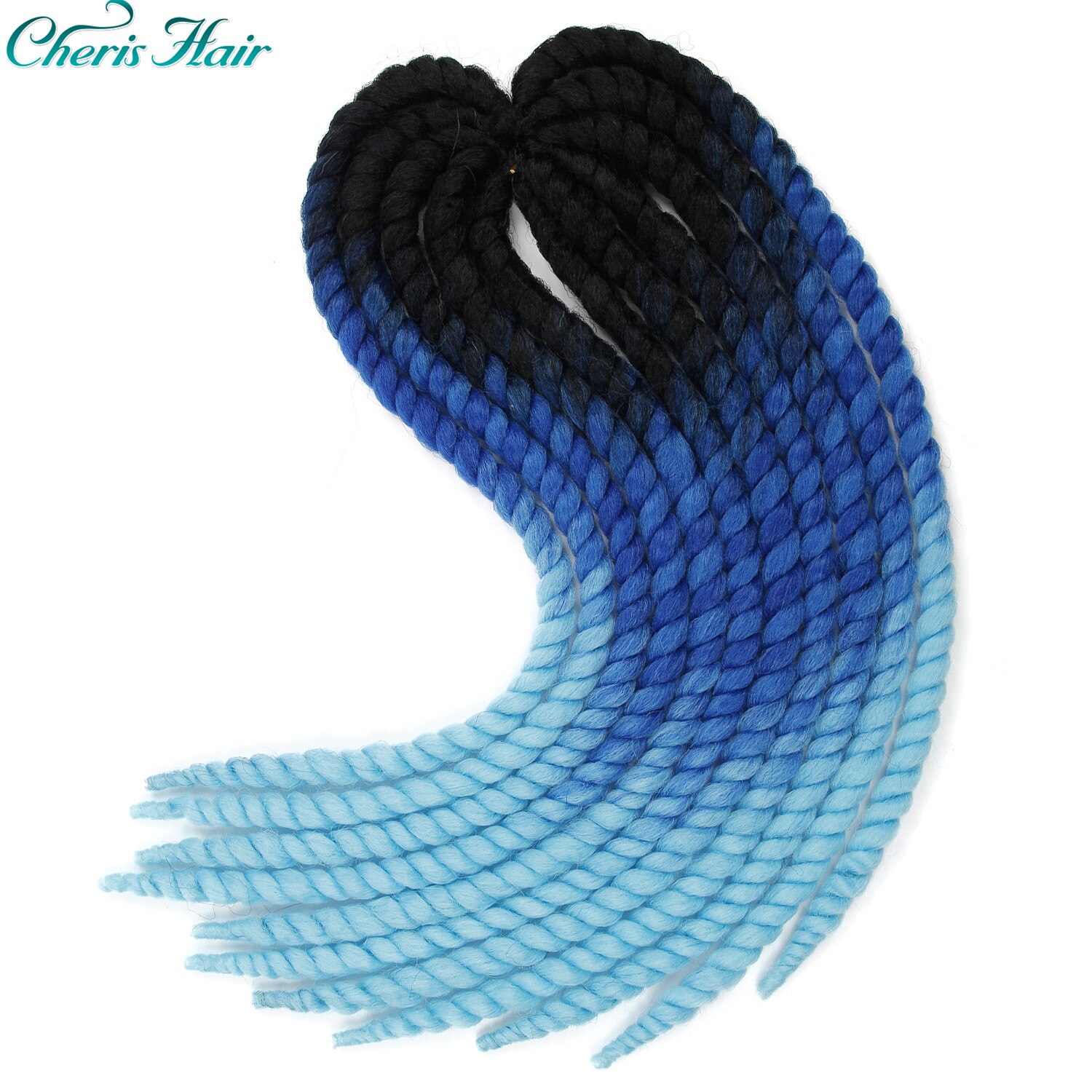 Tresses sénégalaises bouclées bouclées en Fiber synthétique, de grande taille, de couleur ombrée, tresses au Crochet, 22 pouces: n ° 22
