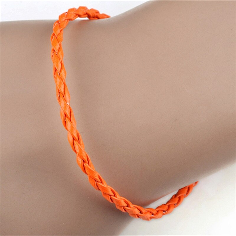 10 stks/partij Eenvoudige Stijl Handgemaakte Gevlochten Charm Armbanden Voor Vrouwen Pulseras Mujer Gevlochten Touw Manchet Bangle: 7