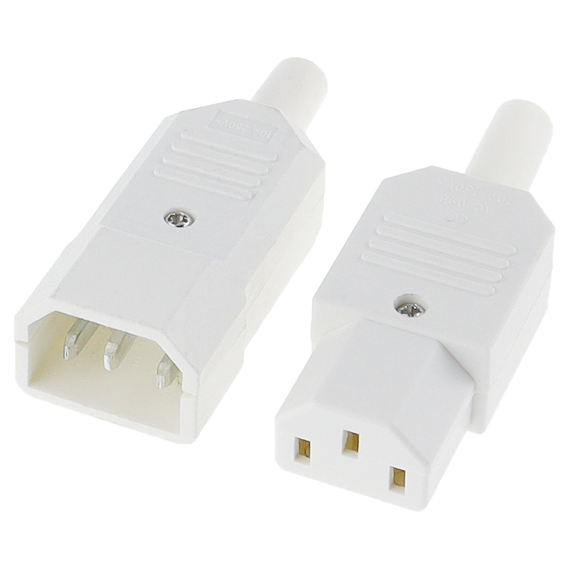 Price 10A 250V Black IEC C13 Male Plug Rewirable Power Connector 3 pin ac Socket: Brown