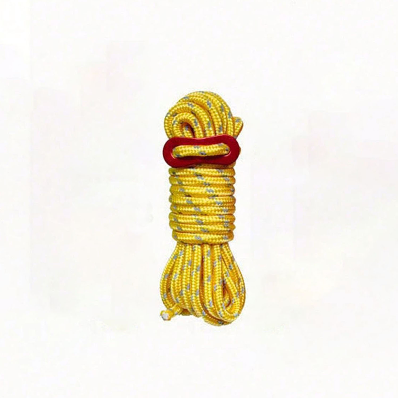 Cordes de tente extérieure, cordes réfléchissantes, cordes d'auvent, cordes coupe-vent renforcées avec boucles pour assurer la sécurité des accessoires de Camping: YELLOW