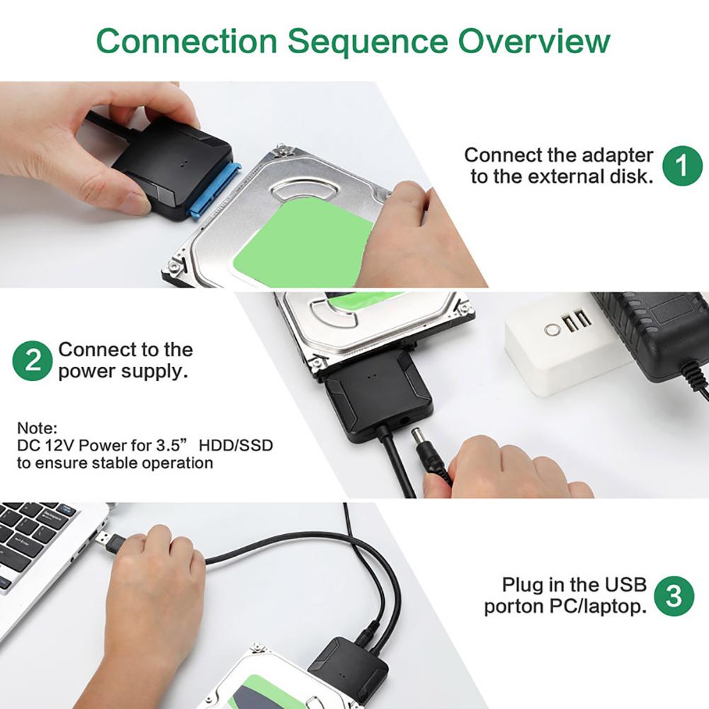 USB 3,0 Zu Sata Adapter Konverter Kabel USB 3,0 Festplatte Konverter Kabel Für Samsung Seagate WD 2,5 3,5 HDD SSD Adapter