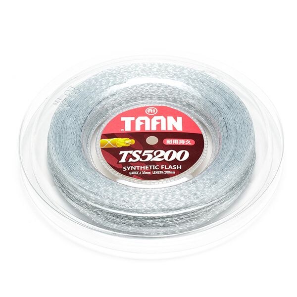 1 Reel TAAN 1.3mm Synthetische Flash Tennisracket String 200 m Reel Nylon Tennis Snaren Duurzaam String: WHITE