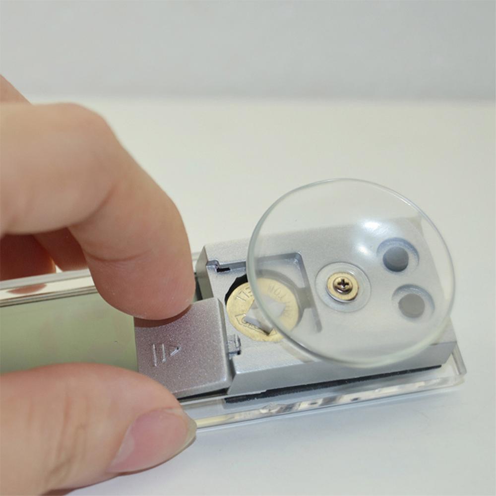 2-in-1 auto-autoklok LCD digitale thermometer Sucker-type klok transparant