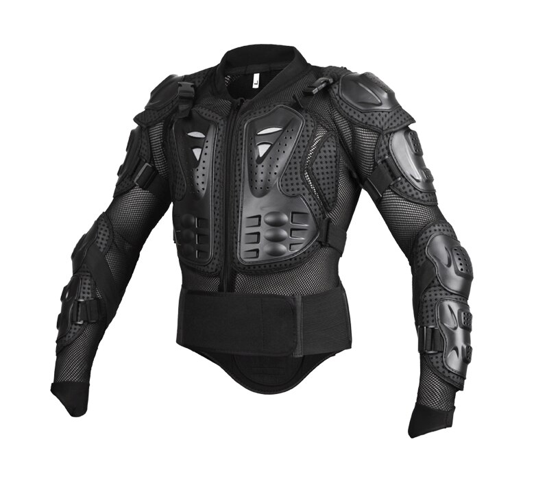 motorrad jacke Schutz Rügestochen Jacken Schutz Moto-Cross Kleidung Schutz Zurück Schutz Rennen Volle körper Jacke: Schwarz / M