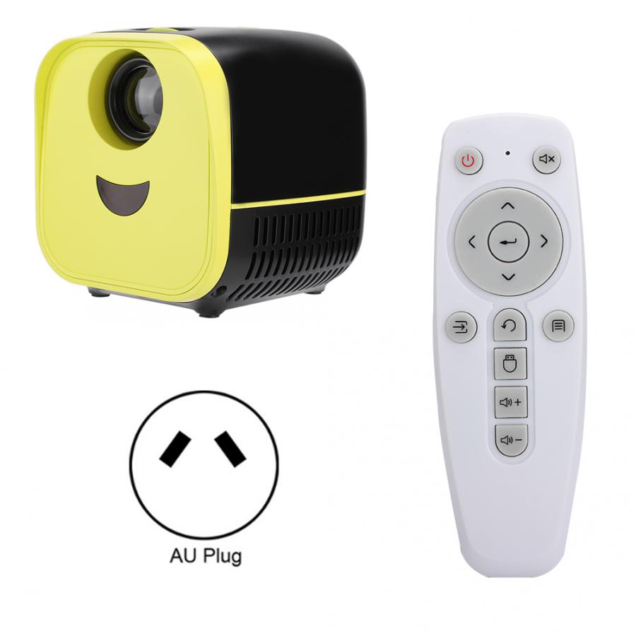 Portable 1080P 1000:1 Contrast 1000 Lumens Built-in Speaker Home LED Projector Black