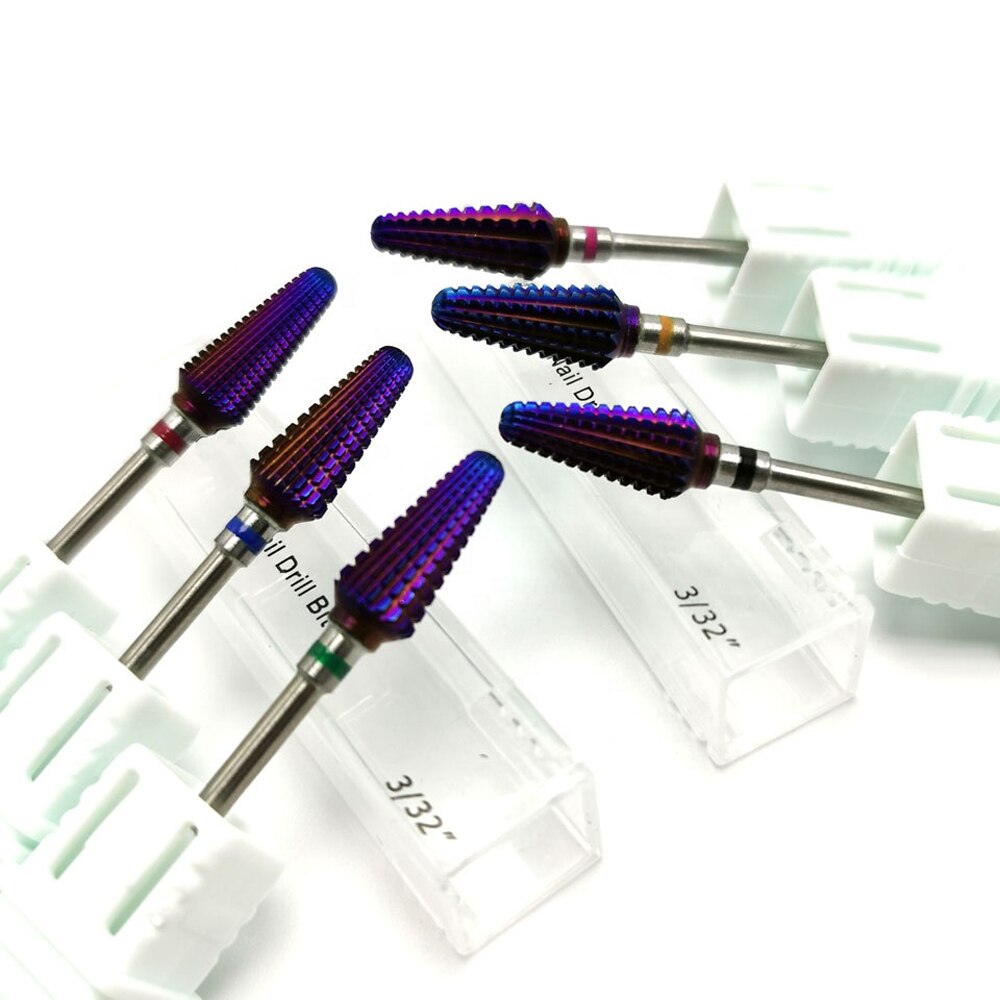 Tornado-brocas de carburo de tungsteno para manicura, 6 tipos de brocas para pulidora eléctrica