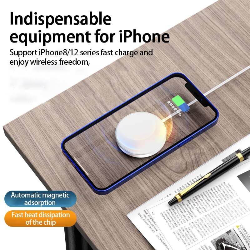 15W Magnetic Qi Wireless Charging For iPhone 12 Pro Max Mini Fast Charger For iPhone 11 XS X Wireless Charger For Huawei Xiaomi