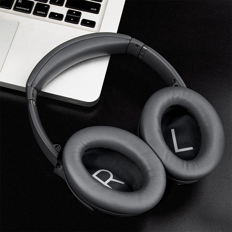 KUTOU-almohadillas de repuesto para auriculares, almohadillas para los oídos para Bose QC45 QuietComfort 45, almohadillas de cuero de proteína más suaves